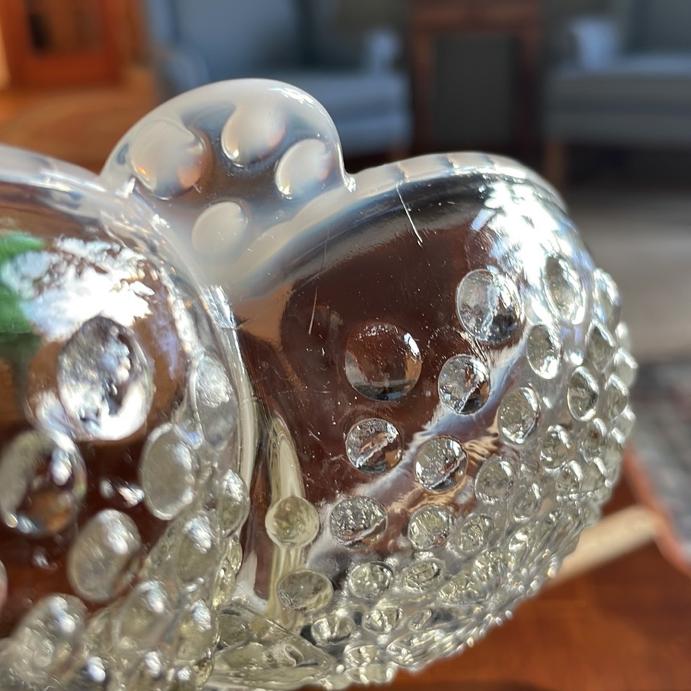 Vintage Anchor Hocking moonstone opalescent hobnob three section divi… - Picture 10 of 10